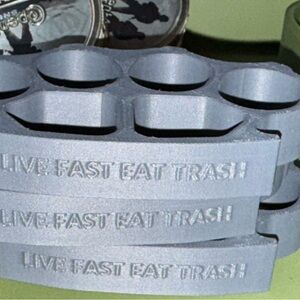 3 Grey Carbon Fiber Tactical EDC PAPERWEIGHTS